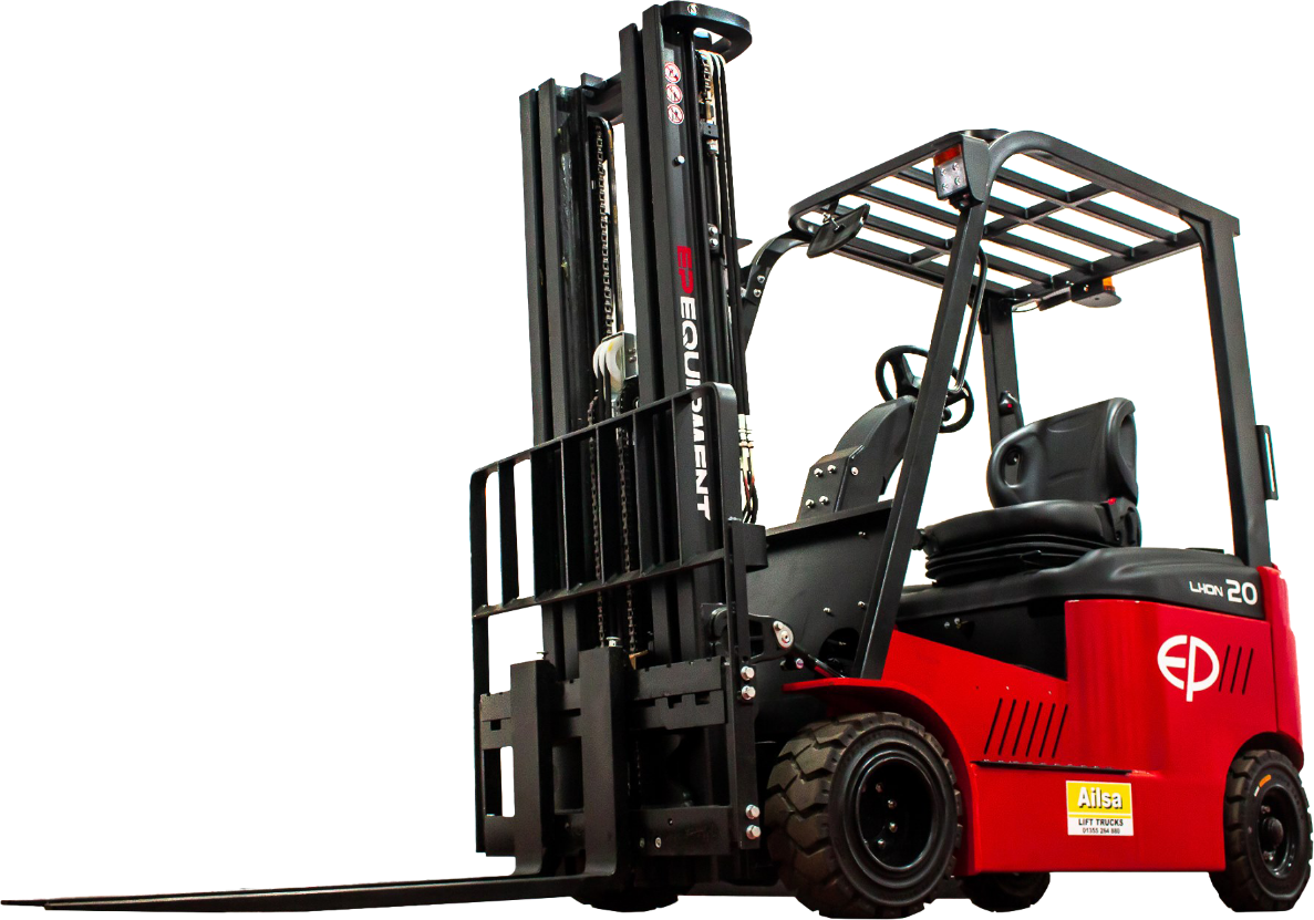 Commercial forklift unloading heavy pallets in Basingstoke